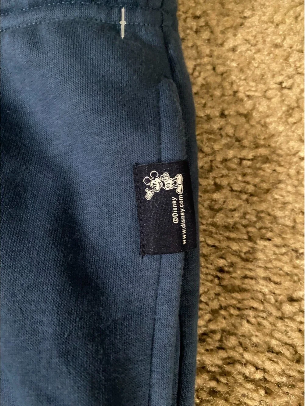 Gap x Disney Joggers Pants Unisex Adults L Blue Cotton Mickey Mouse Athleisure